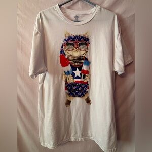 Patriotic Rocket Cat Tshirt